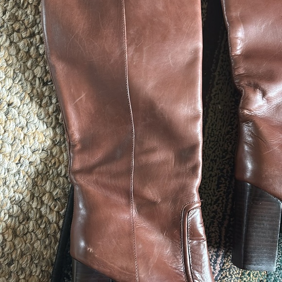 Tall brown leather boots DVF - Picture 14 of 16